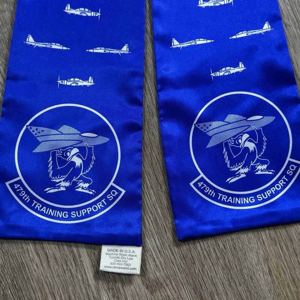 Vtg Early 2000s USAF 479th Training Support Squadron Crew Scarf Made USA Rama